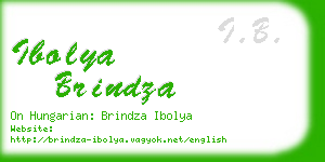 ibolya brindza business card